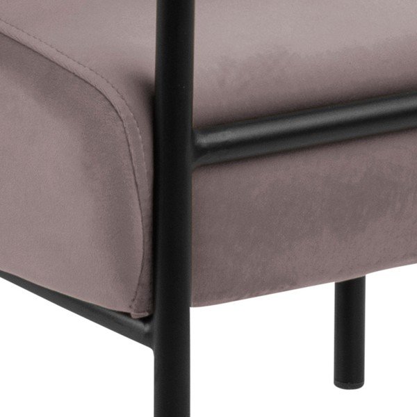 Fotoliu cu husă din catifea Actona Cloe, roz pudră-image-2