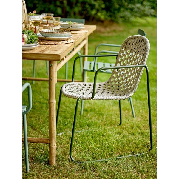 Scaun de grădină gri din metal Calana – Bloomingville-image-1