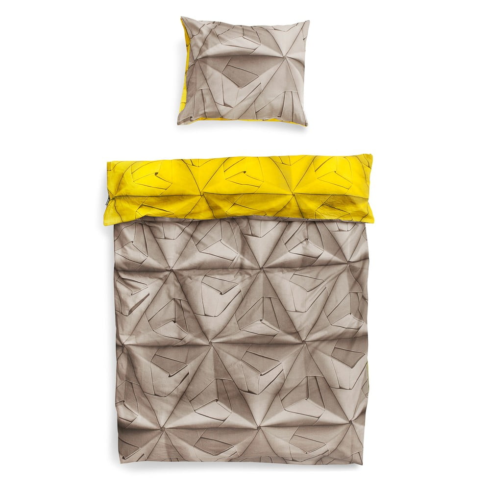 Lenjerie de pat Snurk Monogami Yellow 140 x 200 cm 