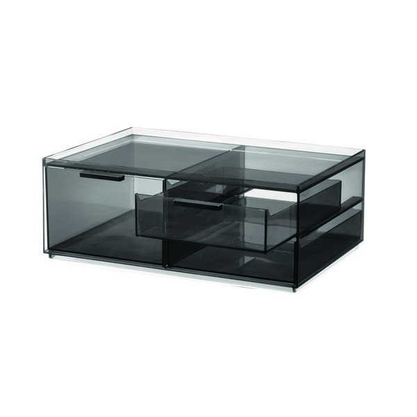 Organizator de baie negru mat pentru cosmetice din plastic reciclat – iDesign-image-3