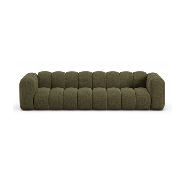 Canapea verde cu tapițerie din chenille 290 cm Lupine – Micadoni 