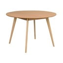 Masă de dining rotundă cu blat cu aspect de lemn de stejar 115x115 cm Yumi - Rowico
