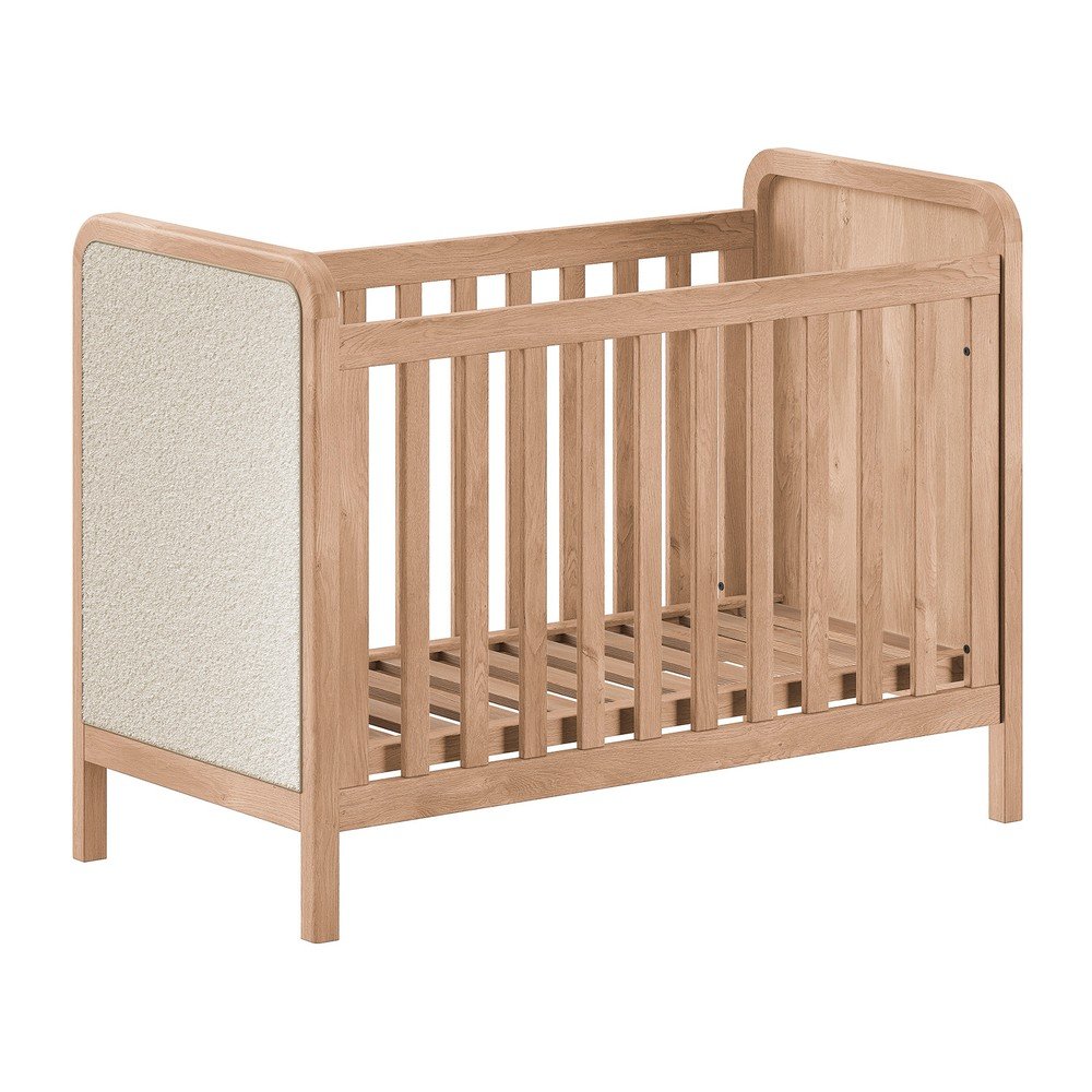 Pătuț în culoare naturală cu înălțime reglabilă 60x120 cm Woods – Vipack