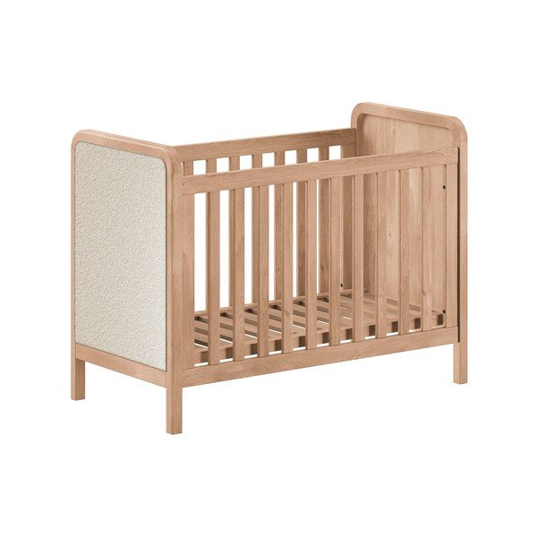 Pătuț în culoare naturală cu înălțime reglabilă 60x120 cm Woods – Vipack