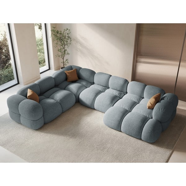 Colțar albastru deschis (cu colț pe partea stângă/în formă de "U") Loretto – Cosmopolitan Design-image-1