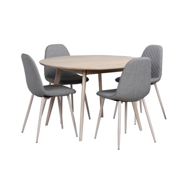 Masă din lemn de stejar alb Folke Yumi, ∅ 115 cm-image-1