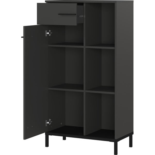Bibliotecă gri antracit 64x120x34 cm Rovigo – Germania-image-2