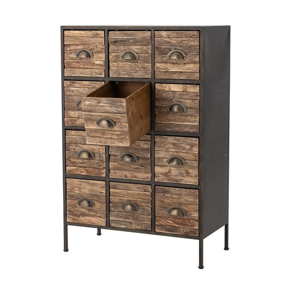 Comodă neagră/maro din metal 60,5x92x33,5 cm Matteo – Bloomingville-image-3