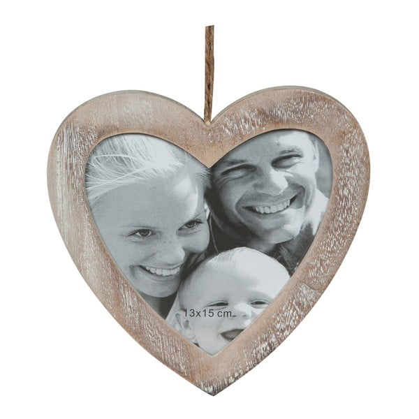 Ramă foto din lemn în formă de inimă Biscottini Love