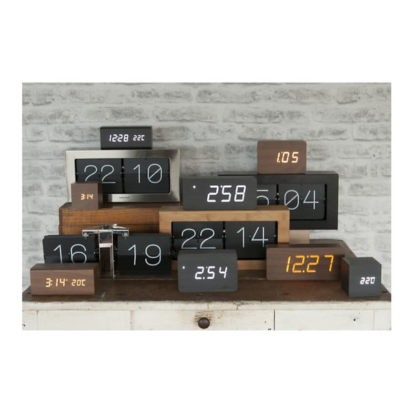Ceas Karlsson Flip, 37 x 17,5 cm, decor lemn-image-4