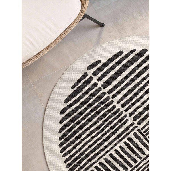 Covor pentru exterior și interior negru/crem rotund ø 200 cm Haringey Bounds – Ted Baker-image-3