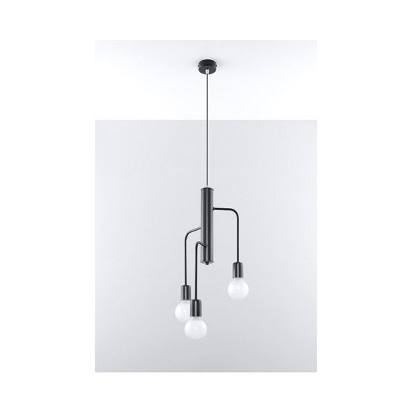 Lustră Sollux Donato 3M, negru-image-1