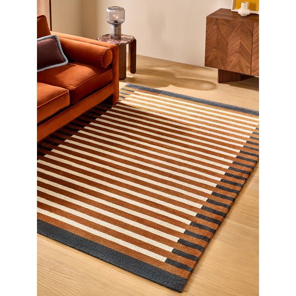 Covor portocaliu din fibre reciclate 120x170 cm Lois – MADE-image-1