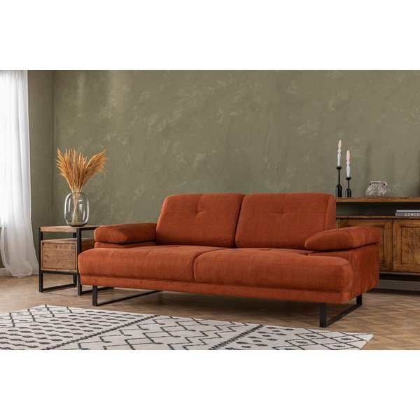 Canapea portocalie 199 cm Mustang – Balcab Home-image-1