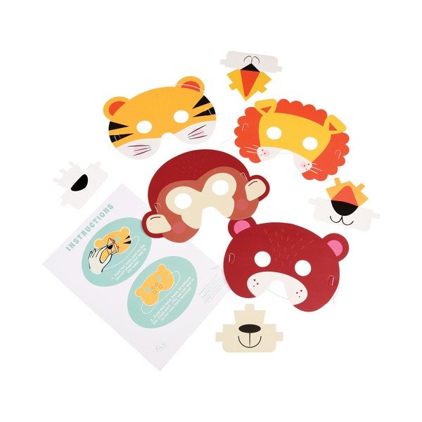 Set 4 măști din hârtie Rex London Animal-image-1