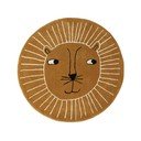 Covor pentru copii maro din amestesc de lână ø95 cm Lion – OYOY Mini