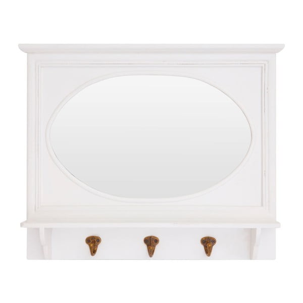 Oglindă de perete cu raft/cu cuier 53x43 cm Whitley – Premier Housewares