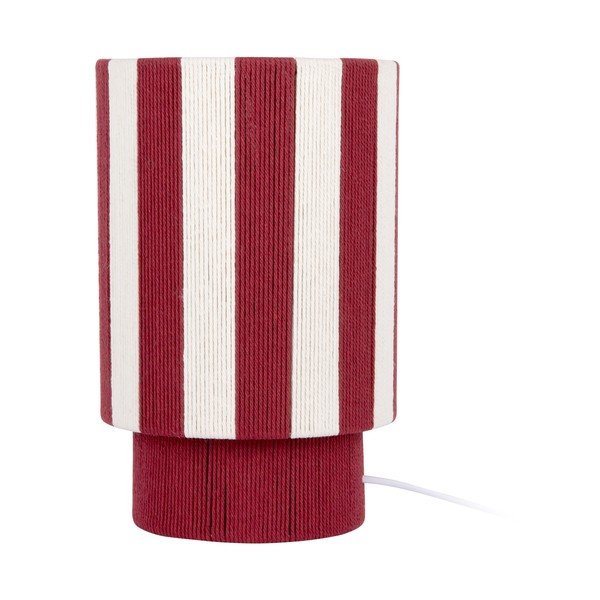 Veioză roșie/albă cu tapițerie din frânghie (înălțime 35 cm) Vienna Stripes – Leitmotiv