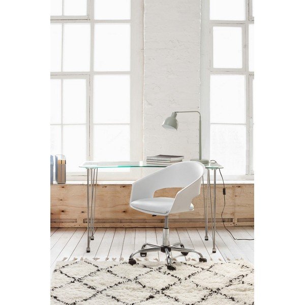 Birou cu blat din sticlă 60x120 cm Rondo – Bizzotto-image-3