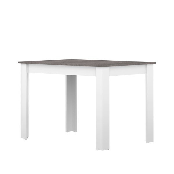 Masă de sufragerie albă cu blat cu aspect de beton 110x70 cm Nice - TemaHome -image-3