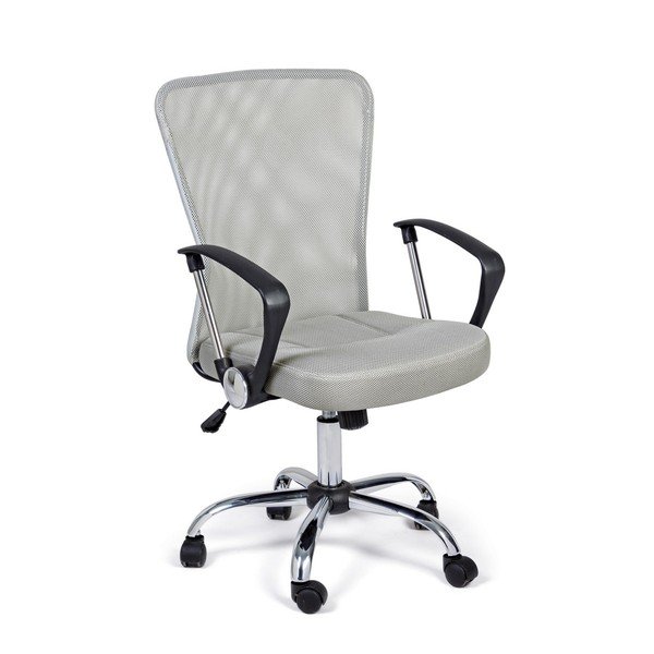 Scaun de birou gri deschis tapițat Brisbane – Yes Everyday