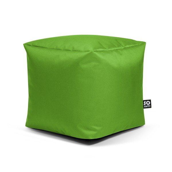 Fotoliu puf pentru copii verde Cube M – So Soft?