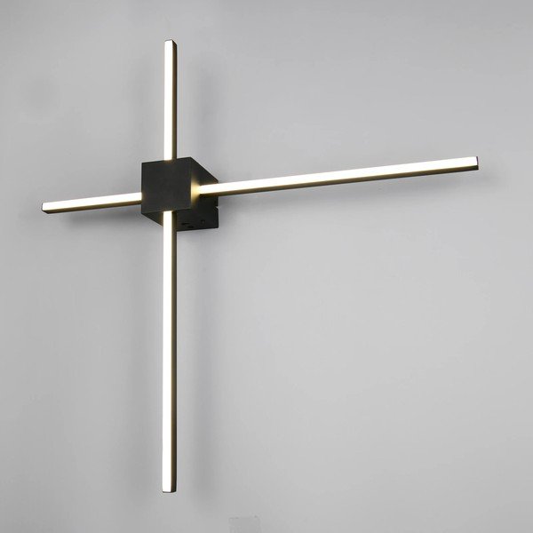 Aplică de perete negru-mat LED cu intensitate reglabilă Cassino – Trio-image-1