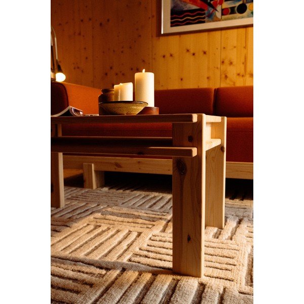 Măsuță de cafea în culoare naturală deschisă din lemn de pin 50x80 cm Tuck – Karup-image-1