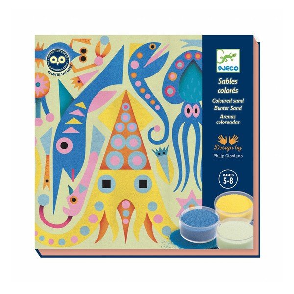 Carte de colorat din nisip luminos Djeco Sub apă-image-4