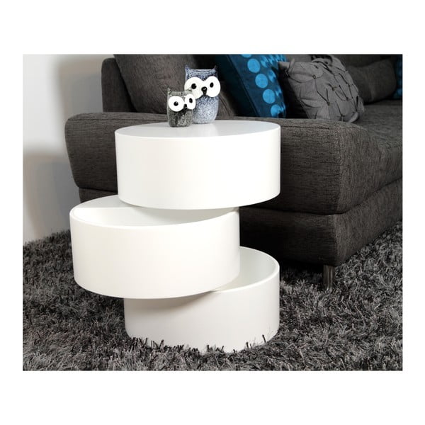 Masă auxiliară Actona Pop, ⌀ 40 cm, alb-image-4