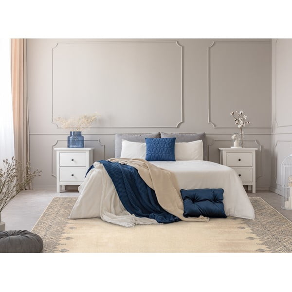 Covor bej din lână 133x180 cm Decori – Agnella-image-1