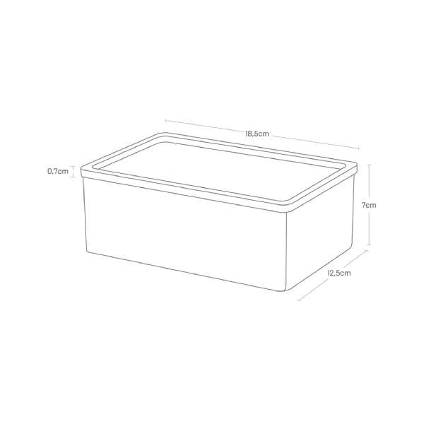 Cutie de depozitare albă cu capac 18,5x12,5x7 cm Rin – YAMAZAKI-image-3