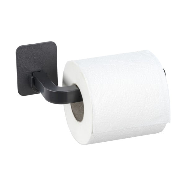 Suport pentru hârtie igienică negru autoadeziv din plastic Parma – Allstar-image-3