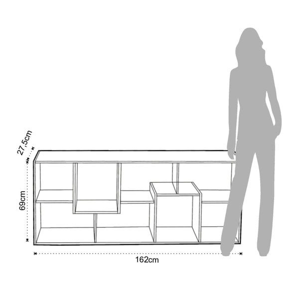 Bibliotecă Tomasucci Random Andrea, 160 x 69 x 27,5 cm-image-2