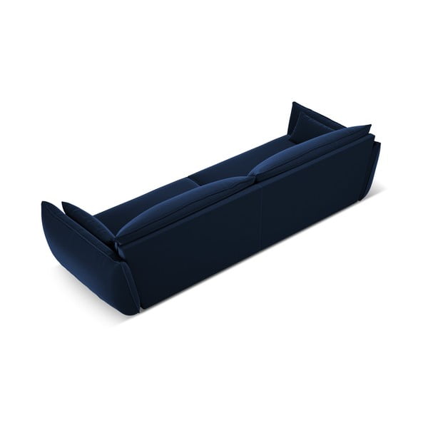 Canapea albastru-închis cu tapițerie din catifea 248 cm Vanda – Mazzini Sofas-image-3