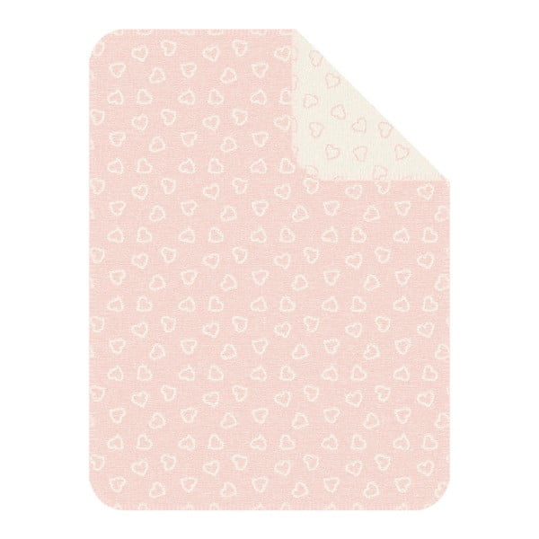 Pătură pentru copii Ibena Lapua, 75 x 100 cm, roz