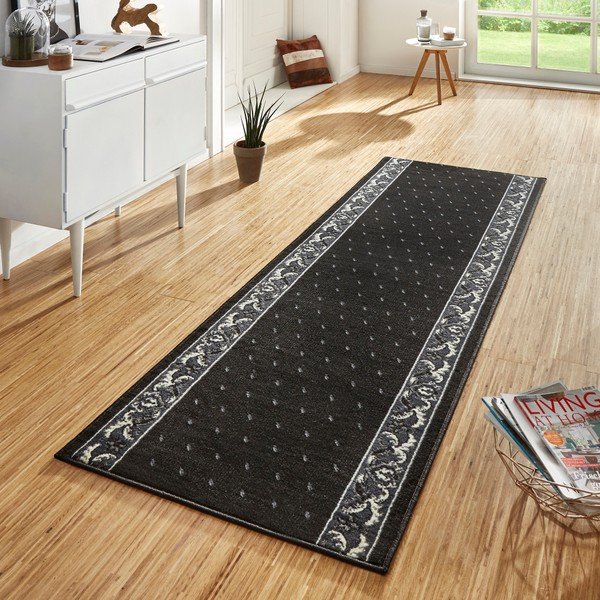 Covor Hanse Home Ornament, 80 x 350 cm, negru alb-image-1