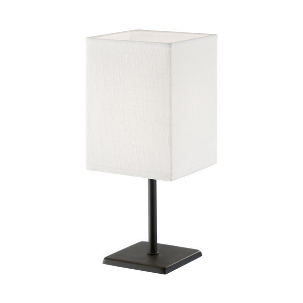 Veioză neagră-albă cu abajur textil (înălțime 30 cm) Lela – Fischer & Honsel