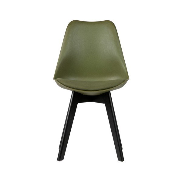 Set 2 scaune cu picioare din lemn de pin De Eekhoorn Stan, verde închis-image-1