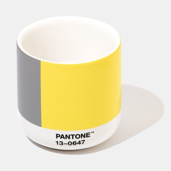 Cană din ceramică galbe-gri 175 ml COY21 – Pantone-image-1