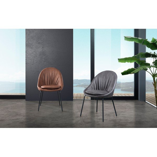 Scaune de dining maro 2 buc. Selma - Tomasucci-image-1