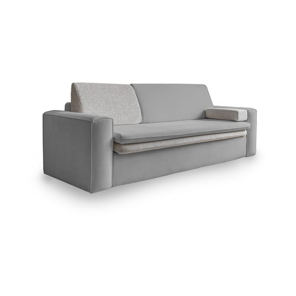 Canapea gri deschis extensibilă 237 cm Wilson – Miuform