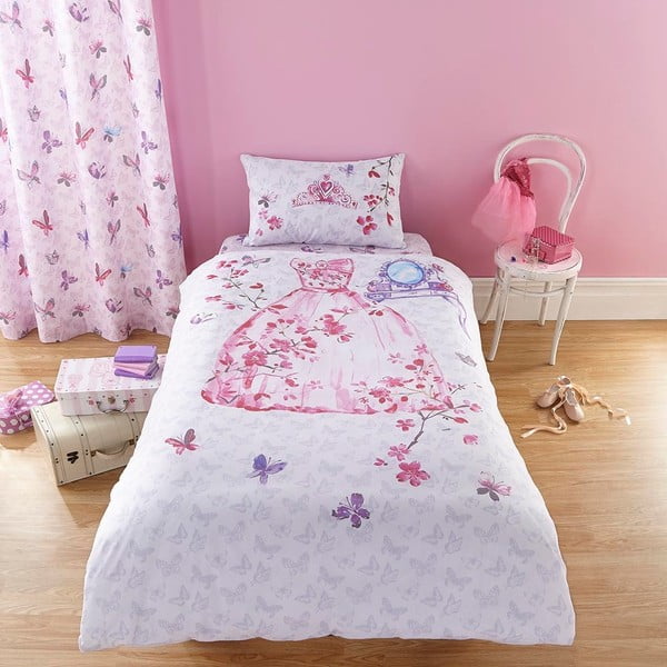 Lenjerie de pat pentru copii Catherine Lansfield Glamour Princess, 135 x 200 cm