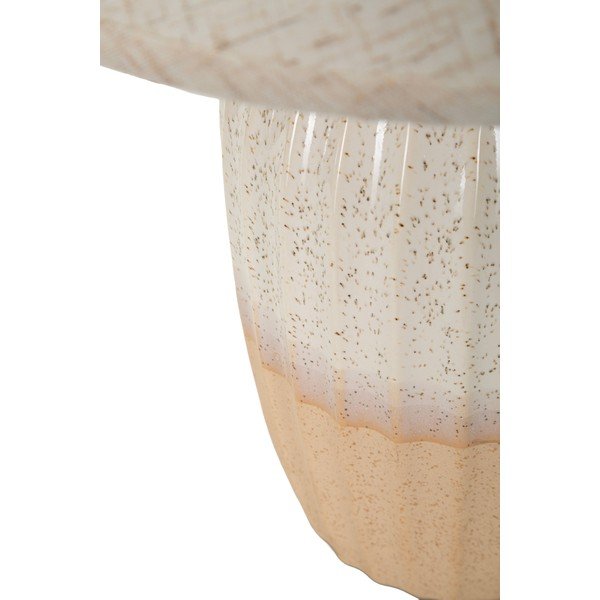 Veioză crem din ceramică cu abajur textil (înălțime 44 cm) Japandi – Mauro Ferretti-image-4