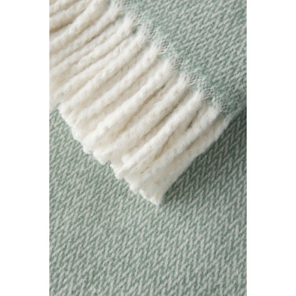 Pătură verde din amestec de bumbac 140x180 cm Espiga – Euromant-image-1