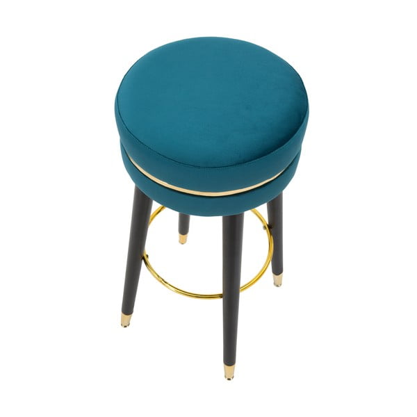 Scaun de bar turcoaz tapițat (înălțime șezut 74 cm) Paris – Mauro Ferretti-image-2