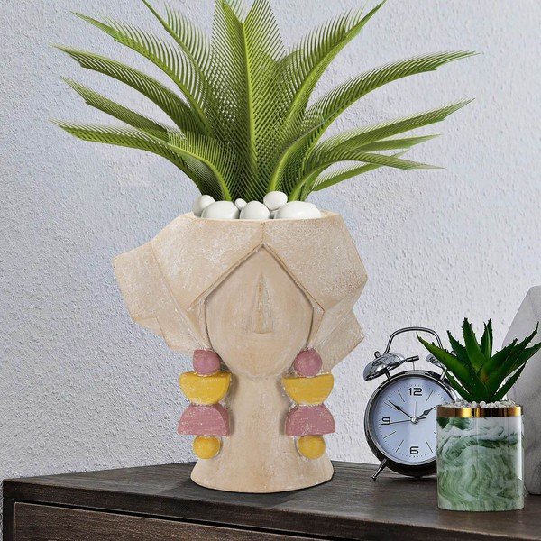 Vază bej din polirășină 27 cm Elegant – Mauro Ferretti-image-1