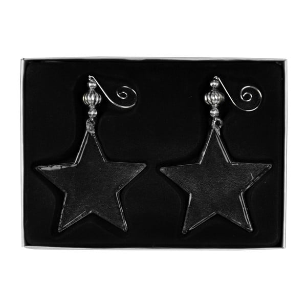 Set 2 decorațiuni clare în formă de stea Ego Dekor, lățime 9 cm