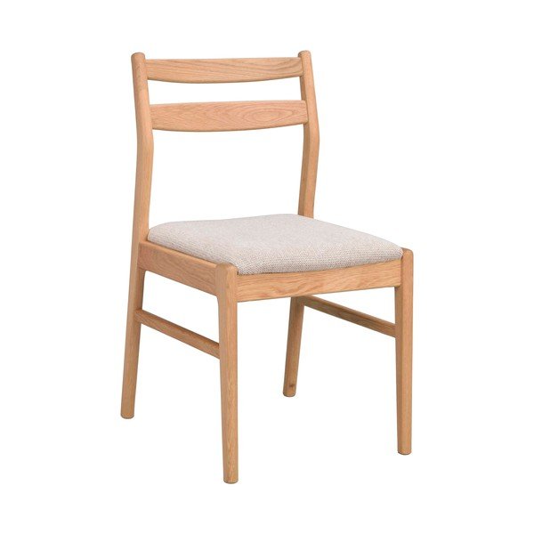 Scaun de dining crem/în culoare naturală din lemn de stejar Kerwin – Rowico