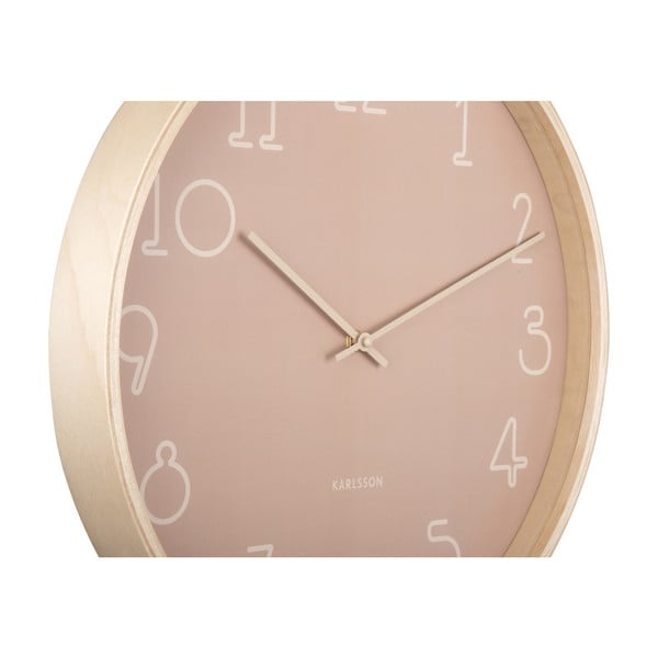 Ceas de perete Karlsson Sencillo, ø 40 cm, roz-image-4